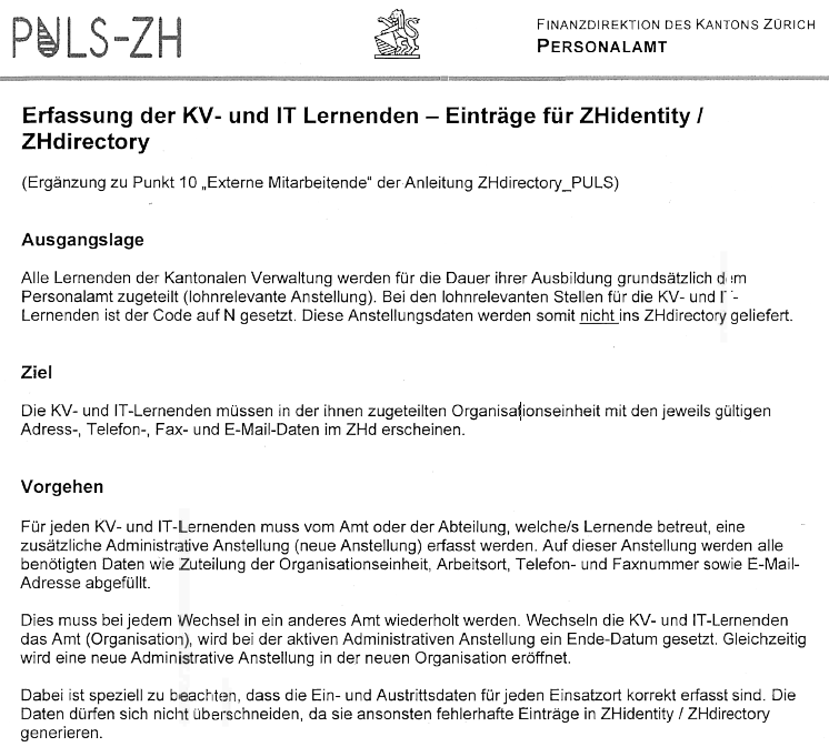 Einträge für ZDdirectory