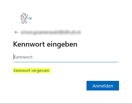 Kennwort Vergessen