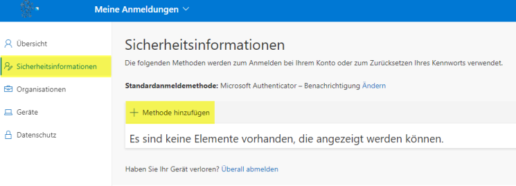 Methode hinzufügen